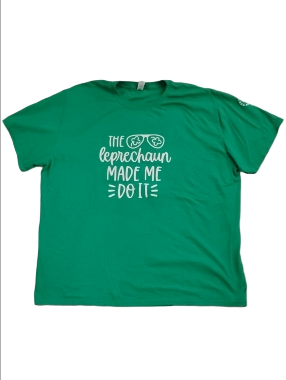 3/$20 Fruit of the Loom Green 'The Leprechaun Made Me Do It' Tee